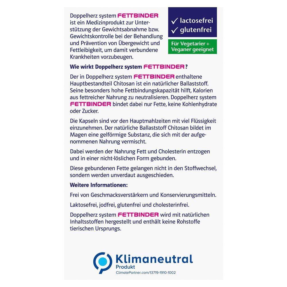 Doppelherz® system Fettbinder