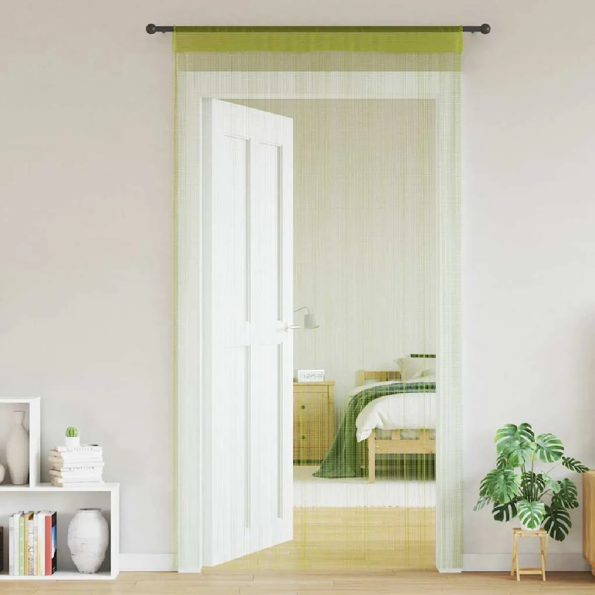 vidaXL Rideau en fils Vert