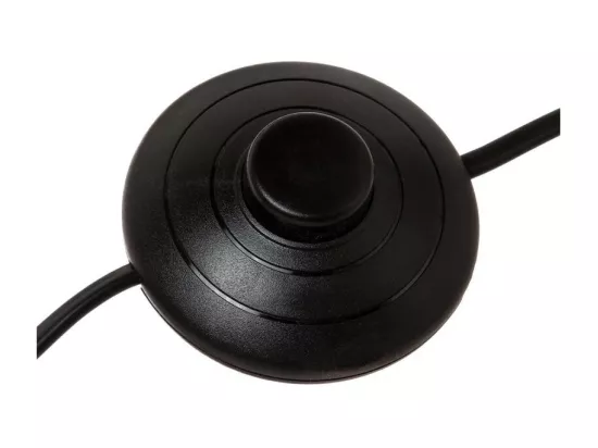 Lampadaire Trépied en Bois et Abat-jour Noir H 145 cm