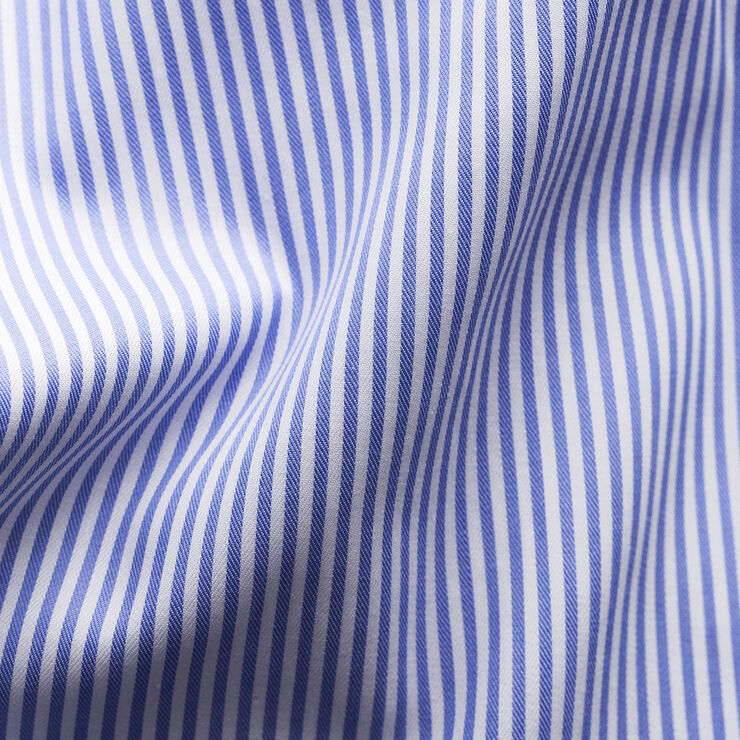 ETON Contemporary Fit Mid Blue Twill Shirt Blå