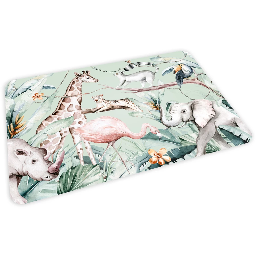 Nikima Platzset stabiles Vinyl Tischset Tiere bunt