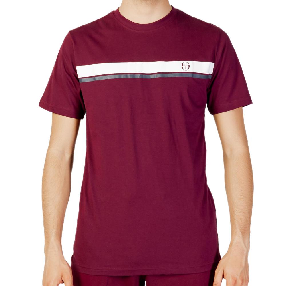 Sergio Tacchini T-shirt Bordeaux Homme Sergio Tacchini Stripe A