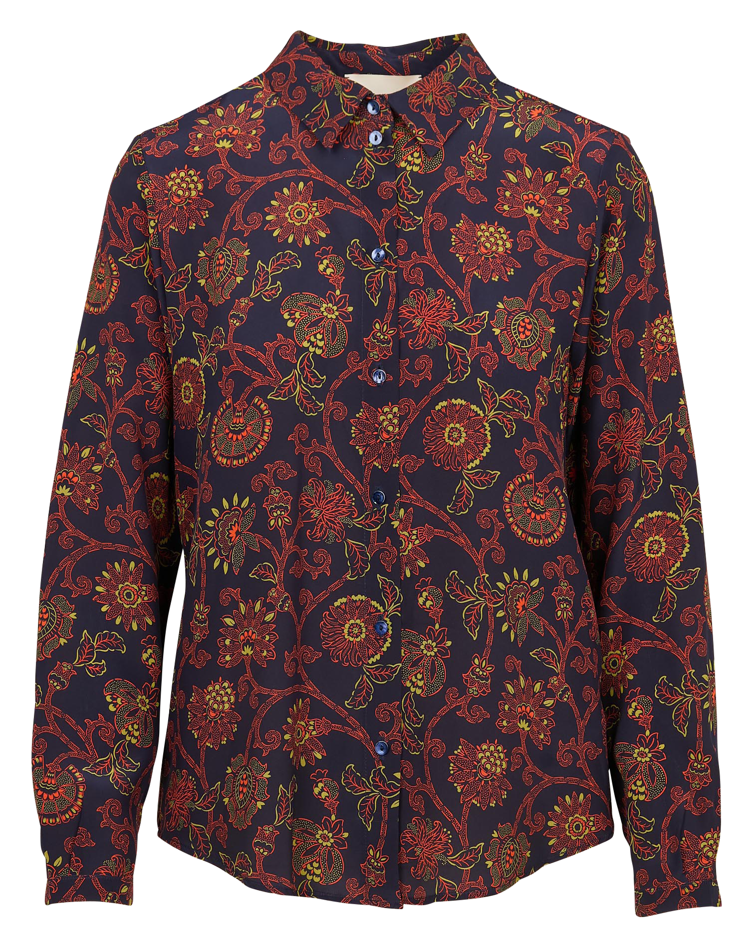 MEUDON - Chemise col classique en soie | Bleu