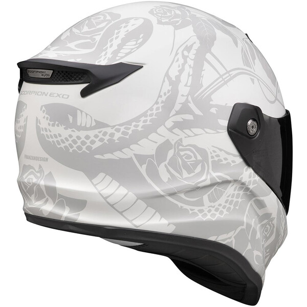 Scorpion - Casque Covert FX Dragon Gris Clair / Argent / Mat