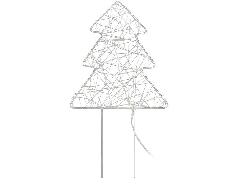Markslöjd LED-Figur Baum Gärtner 37 cm Grau LED Weihnachtsdekoration