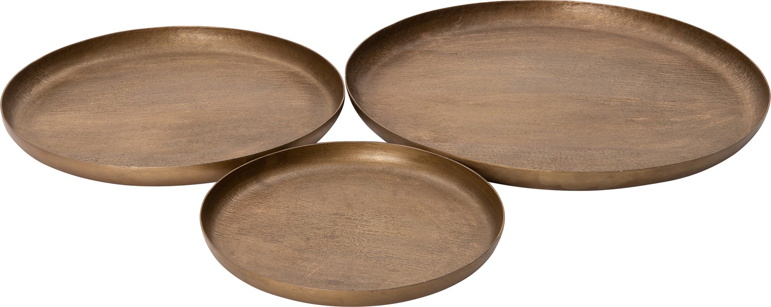 Intratuin dienblad Kano goud D 30 H 30 cm
