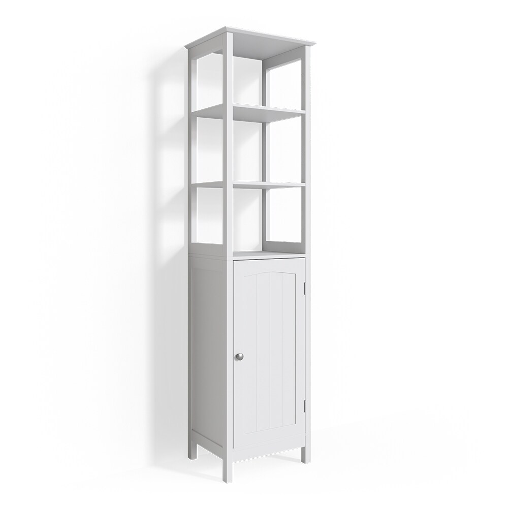 Vicco Badschrank Bianco Hochschrank 160x40x32cm Badregal Badmöbel weiß Holz Badezimmerschrank im Landhausstil