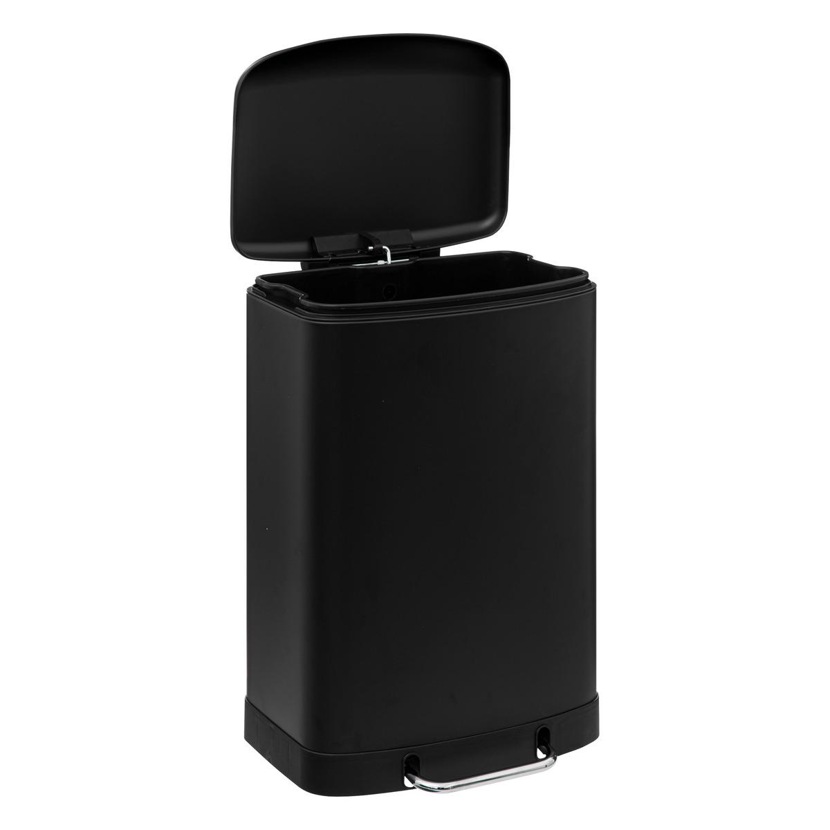 POUBELLE METAL 50L ARIANE NOIR