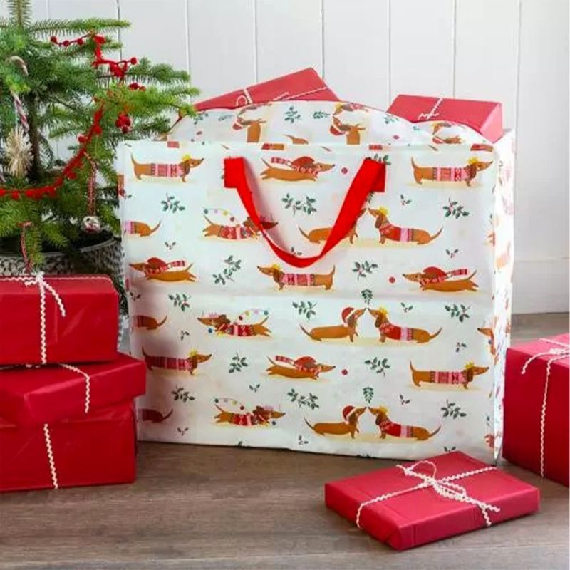 Sac de rangement Jumbo 58 cm Festive Sausage Dog