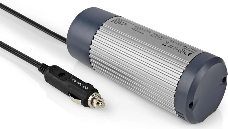 Omvormer - Sigarettenaansteker - 12 naar 230 Volt - 100 Watt - Allteq