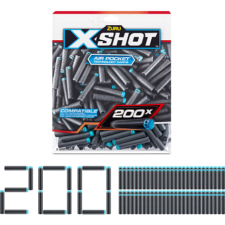X-shot genopfyldningspakke med 200 pile
