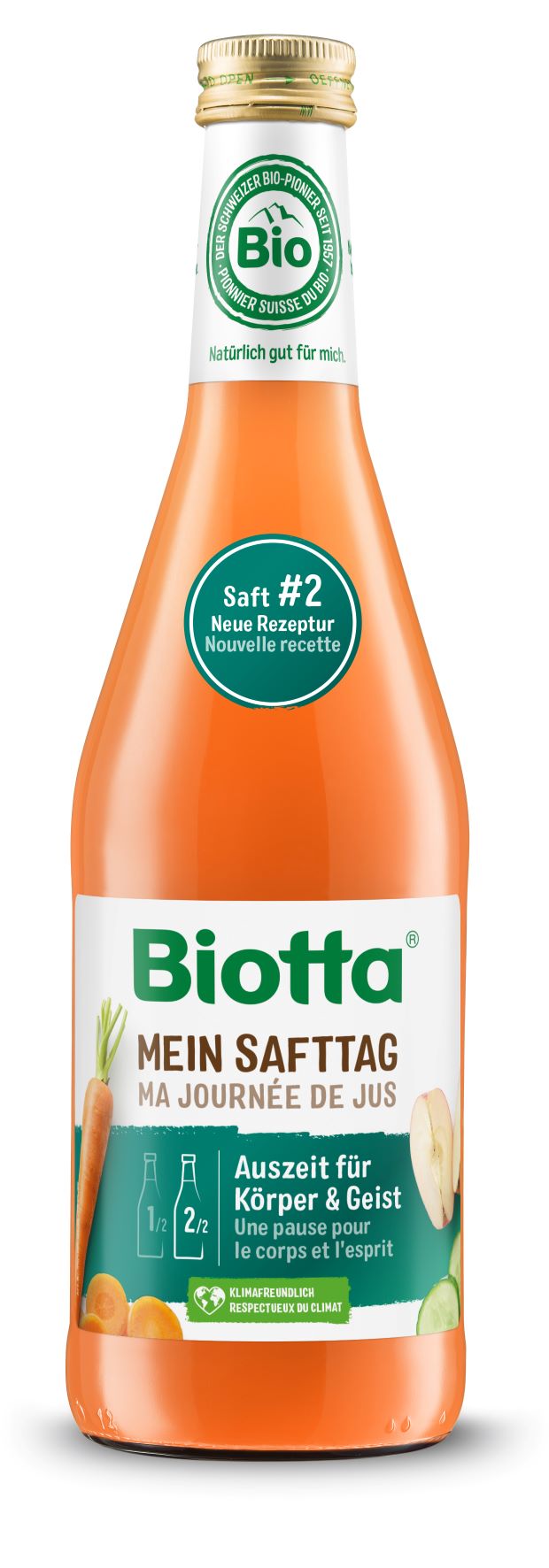 BIOTTA Mein Safttag 2<br>6 × 5 dl, Flasche