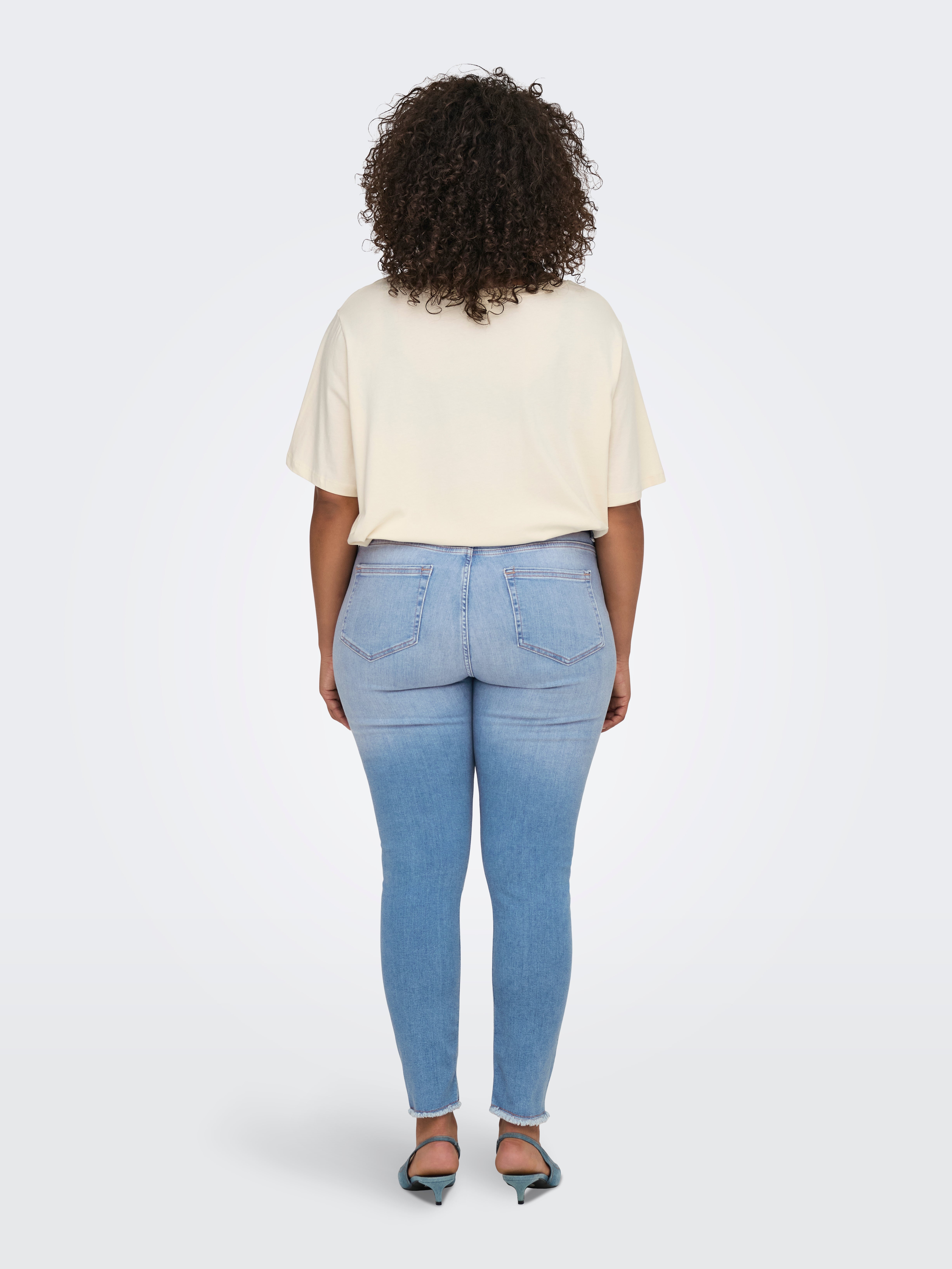 CARWILLY Mittlere Taille Skinny Fit Jeans Light Blue Denim