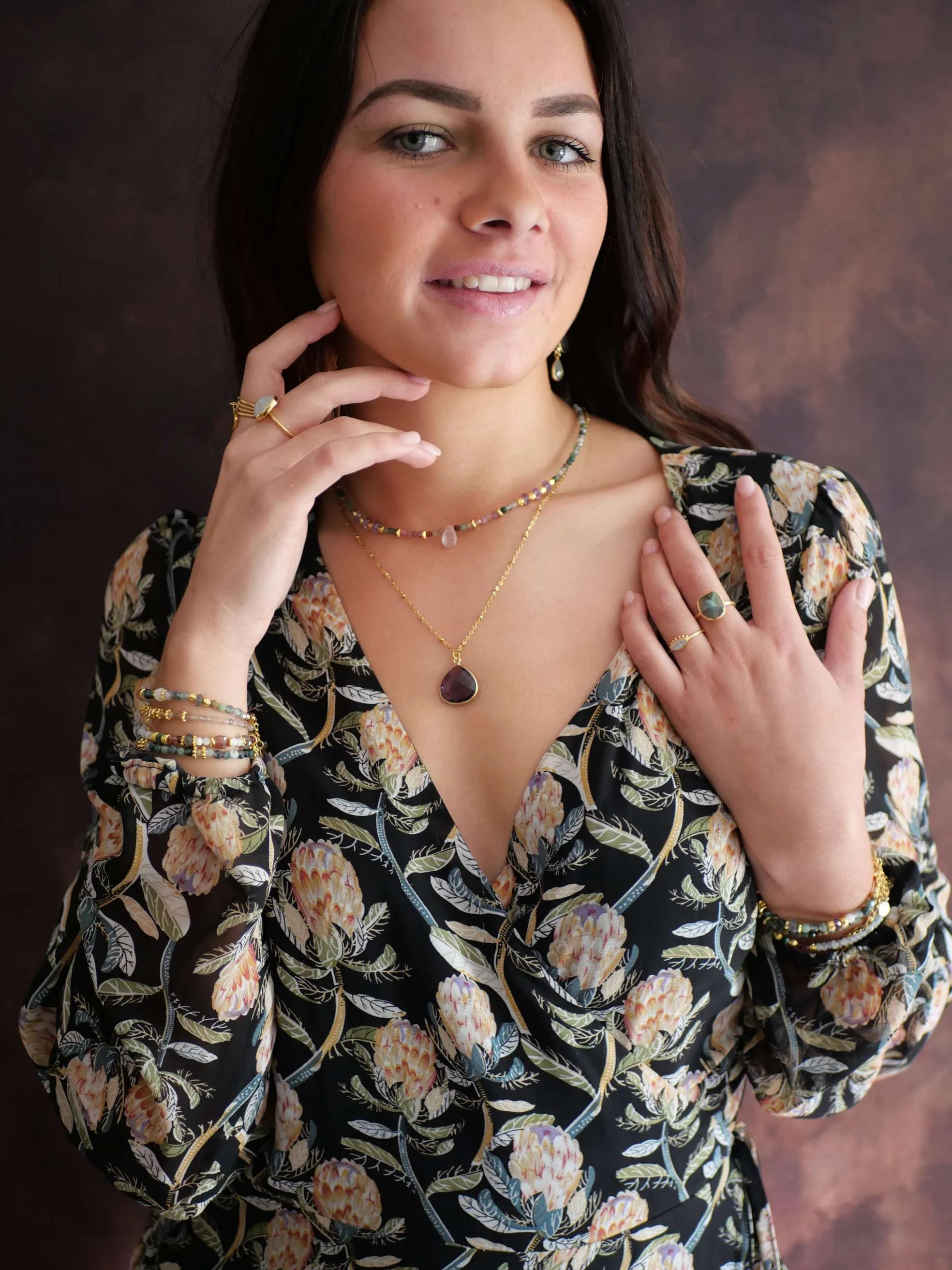CHADNA - Collier agate indienne | Vert