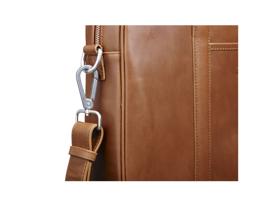 Cartable homme cuir avec bandoulière Gold - KARLINGTON III