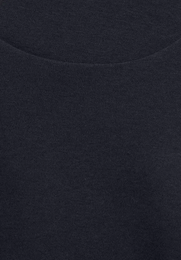 Shirt in Unifarbe - deep blue