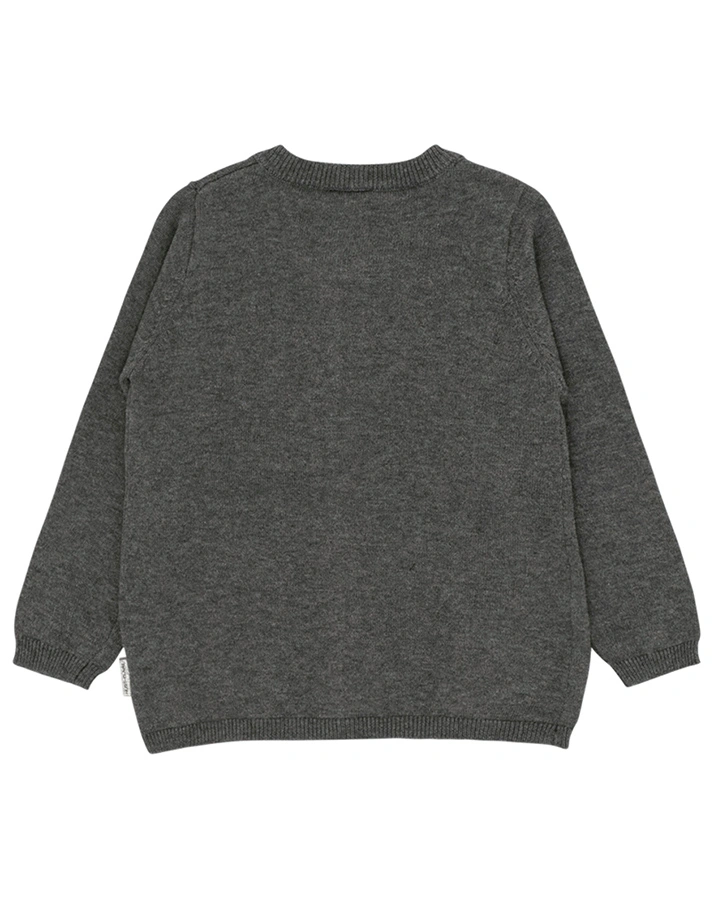 Strickjacke CARA in anthrazit melange