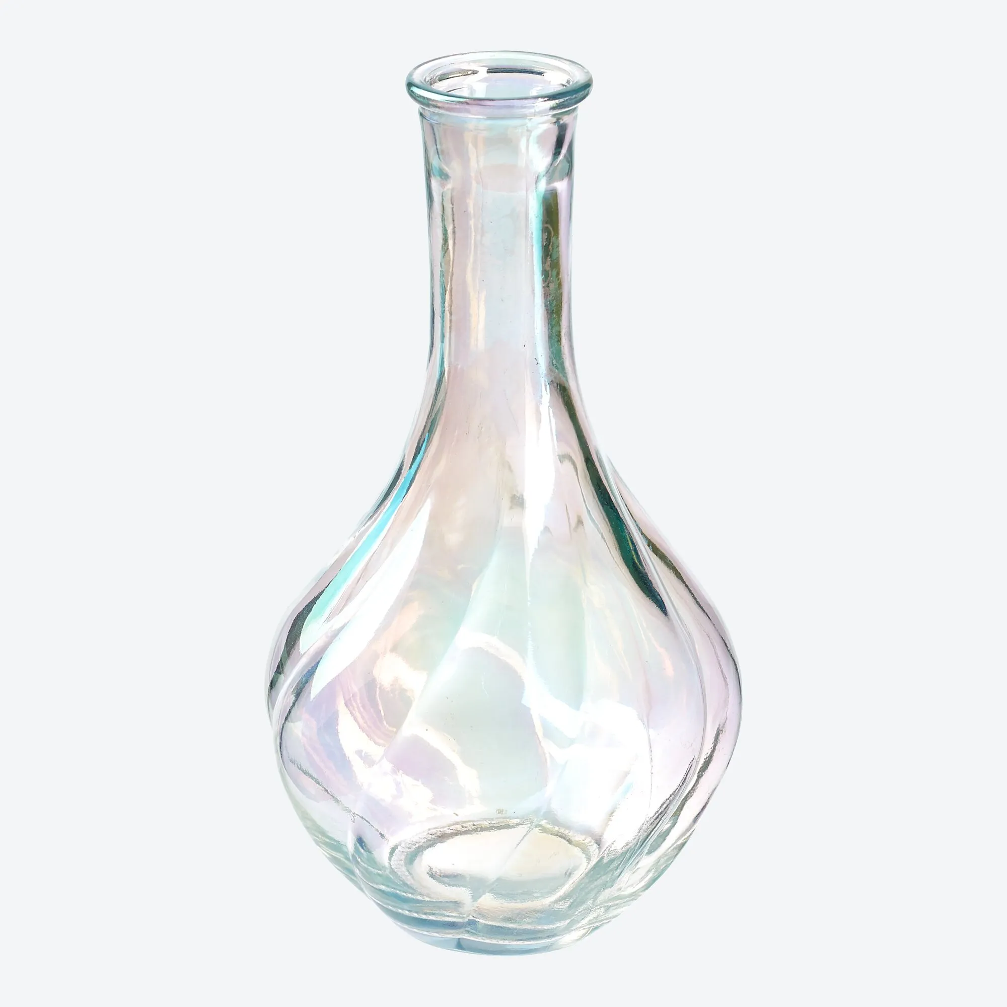 Glas-Vase in Perlmutt-Optik, ca. 9x9x17cm