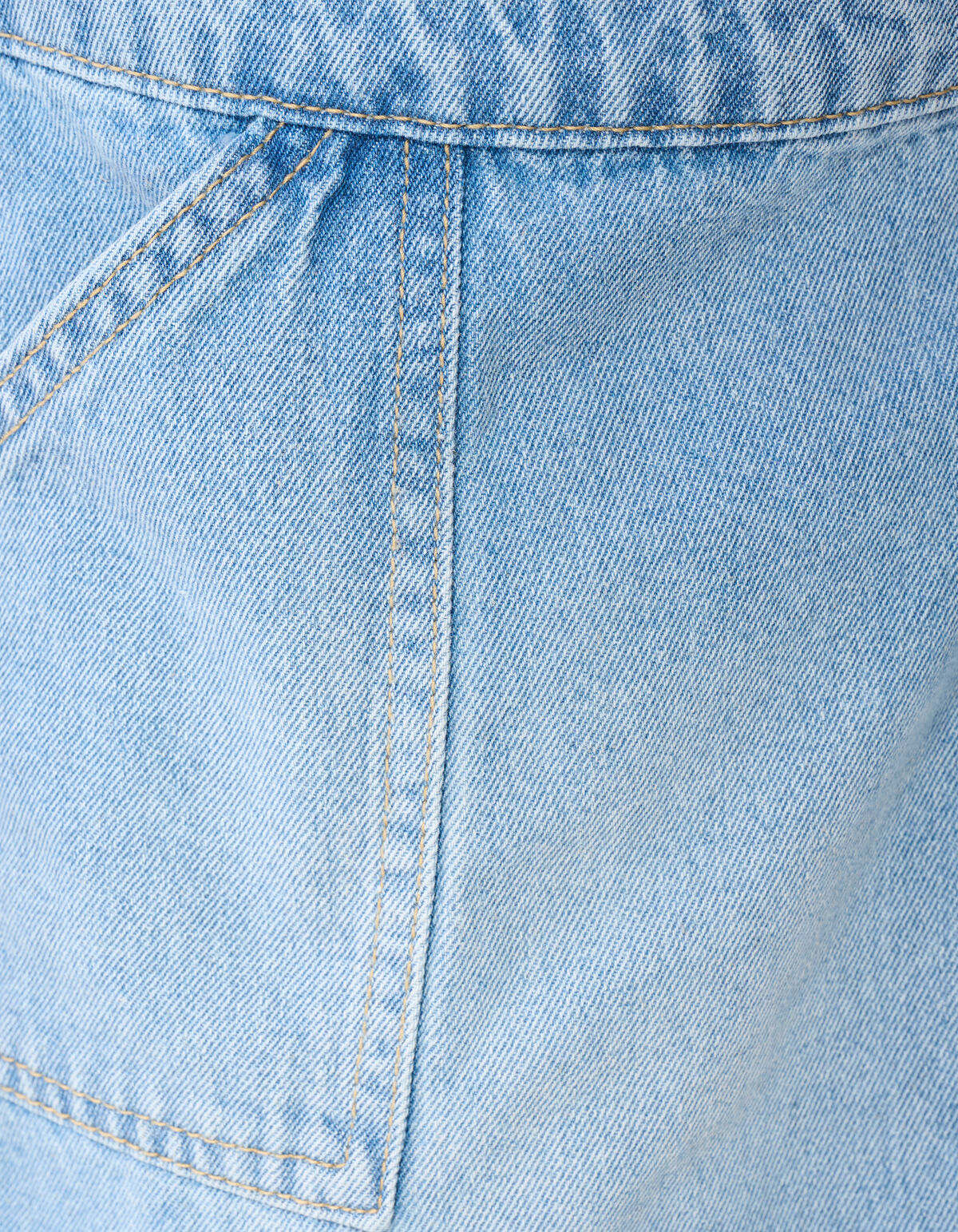 Denim Wrap Skort Bleached