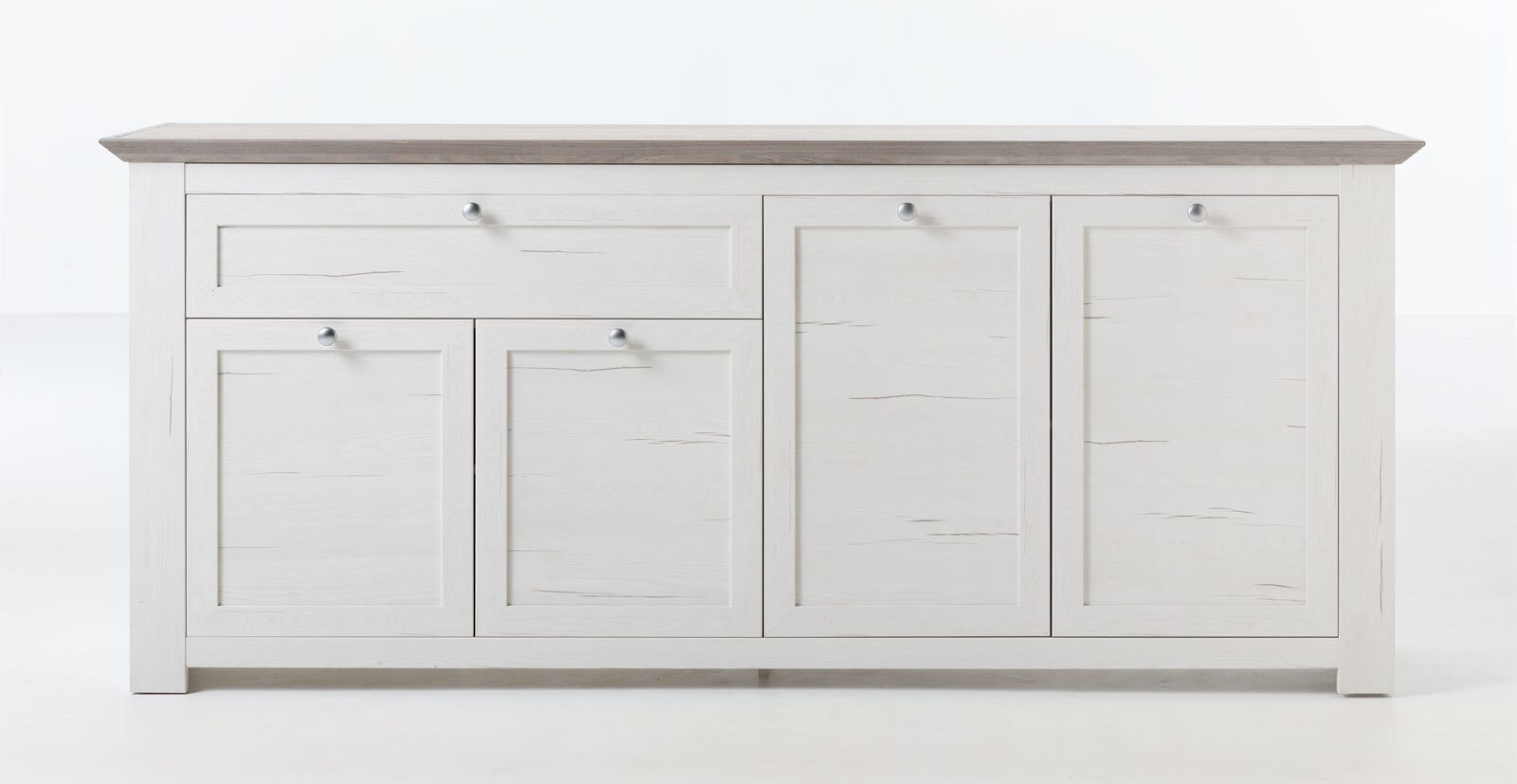 LIV'IN Sideboard MARBELLA 210 x 91 cm weiß/ braun