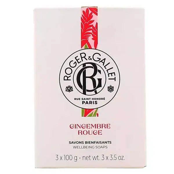 Roger & Gallet Gingembre Rouge Coffret Savon Bienfaisant 3 x 100g