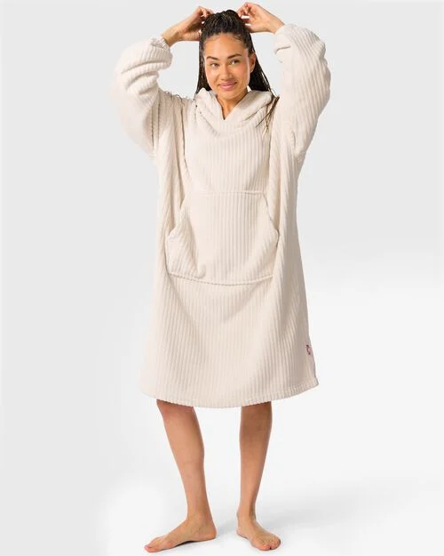 snuggle hoodie teddy crème