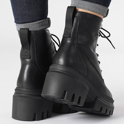 Boots Femme Everleigh 6 Inch Lace Up A41S7 Black Full Grain