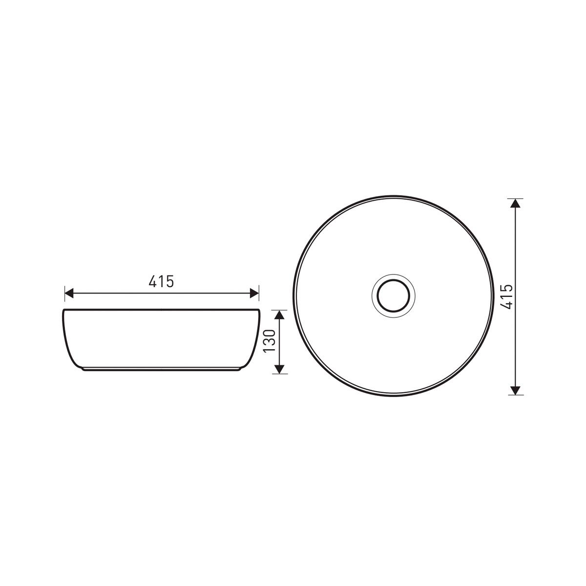 Kerra KR98 waskom rond zilver 41.5x41.5x13cm