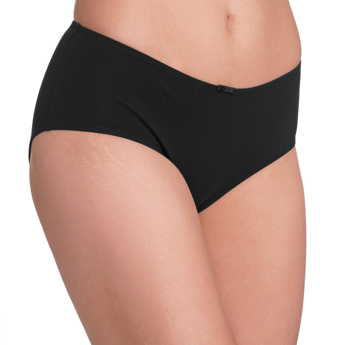 Gina Benotti 4 Damen Pantys aus Baumwolle schwarz / weiss / blau