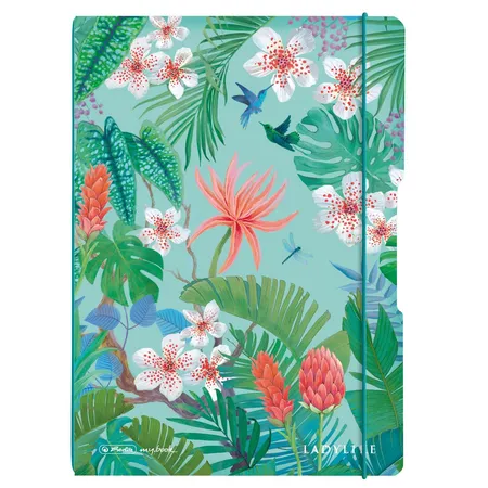 Herlitz Notizheft Ladylike Jungle flex PP A4, 2x40 liniert + kariert