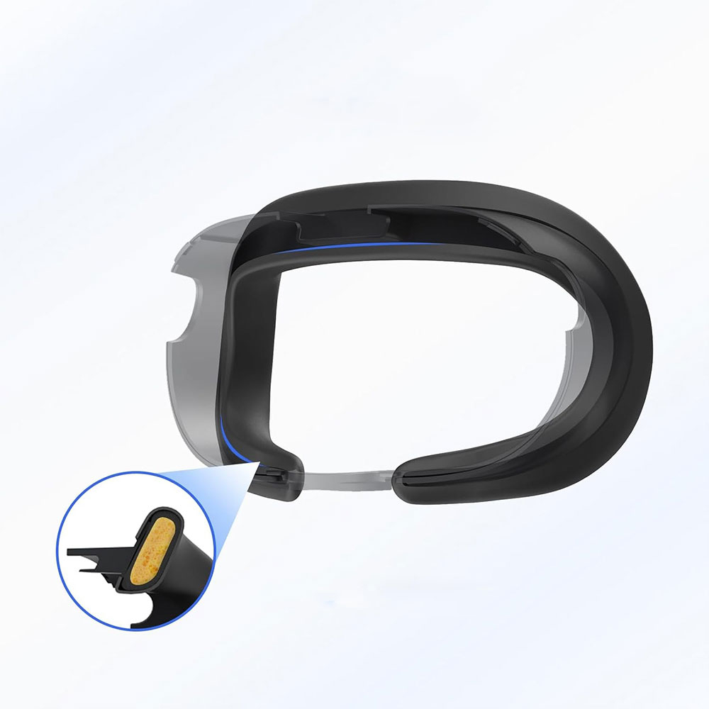 Meta Quest / Oculus Quest 3 Cover Gesicht Abdeckung aus Silikon - Schwarz