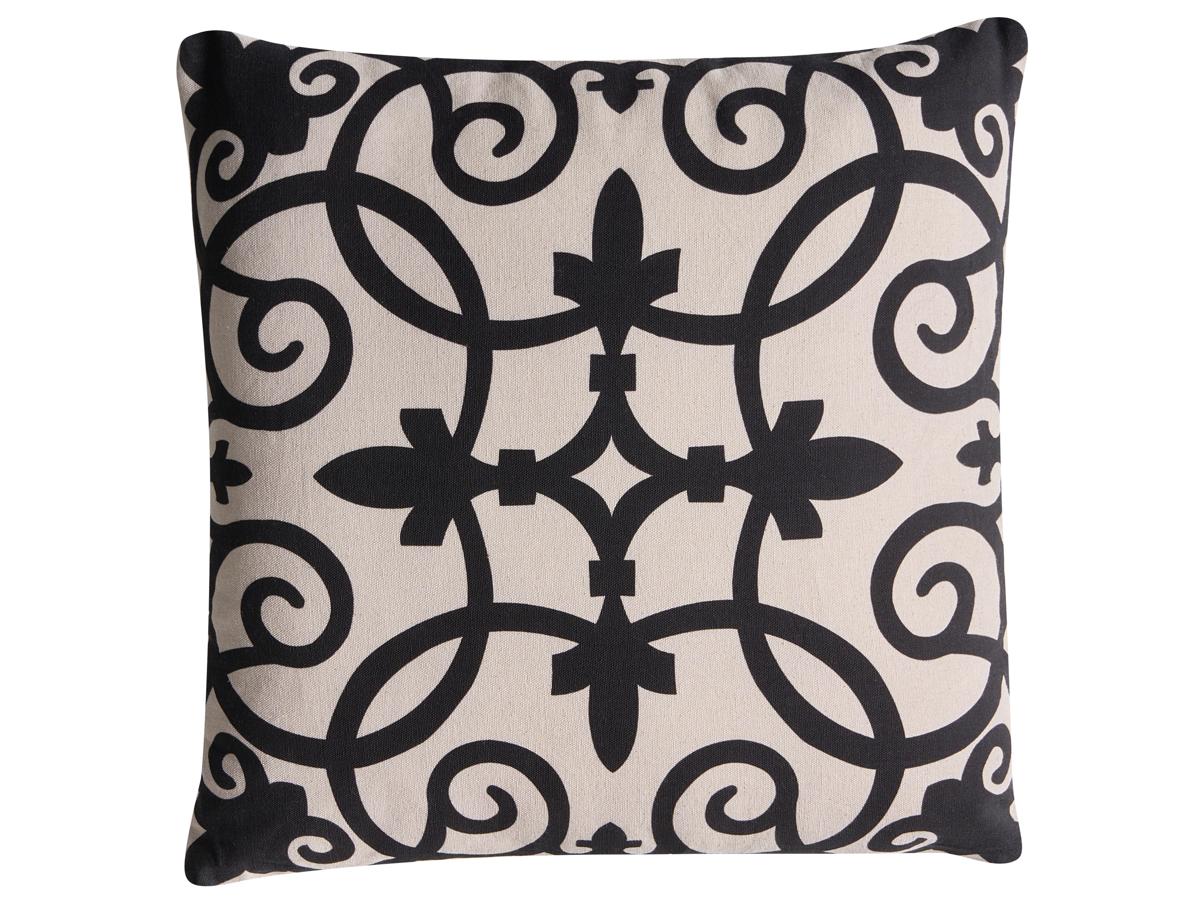 Set van 3 sierkussens MERBAU Katoen 45 x 45 cm Zwart/beige abstract patroon