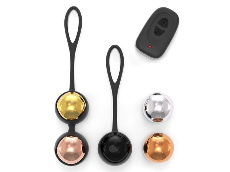Marc Dorcel Liebeskugeln Training Balls Kit Liebeskugeln-Set mit 16 Vibrationsgeschwindigkeiten und Modi
