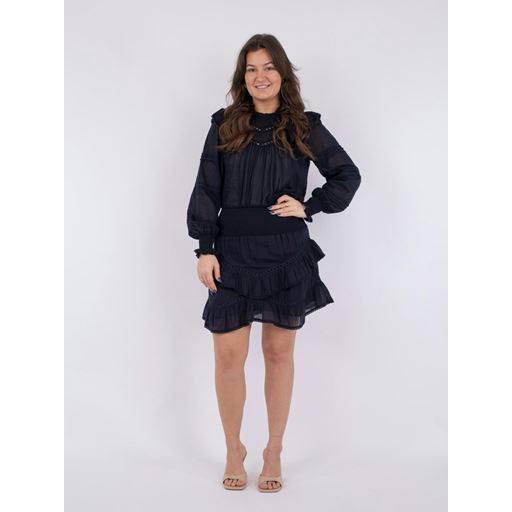 Neo Noir Ricki S Voile Nederdel, Navy, 42