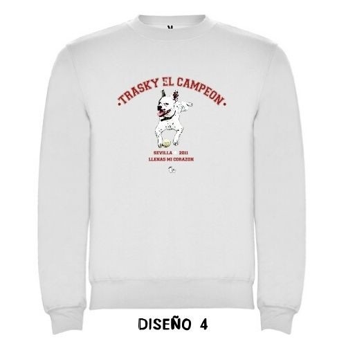 Moletom branco personalizável com tema universitário