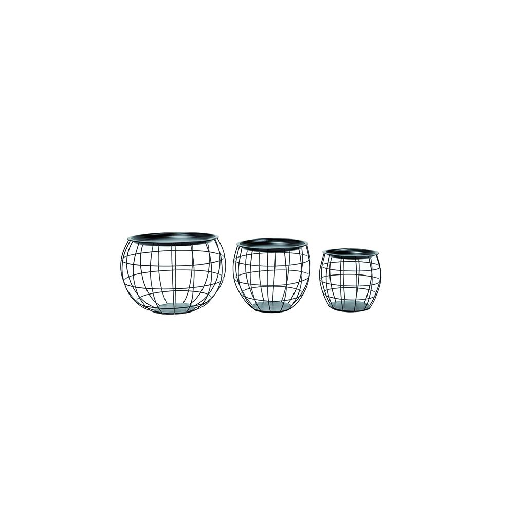 TABLE D APPOINT RONDE METAL D.37X37X33CM