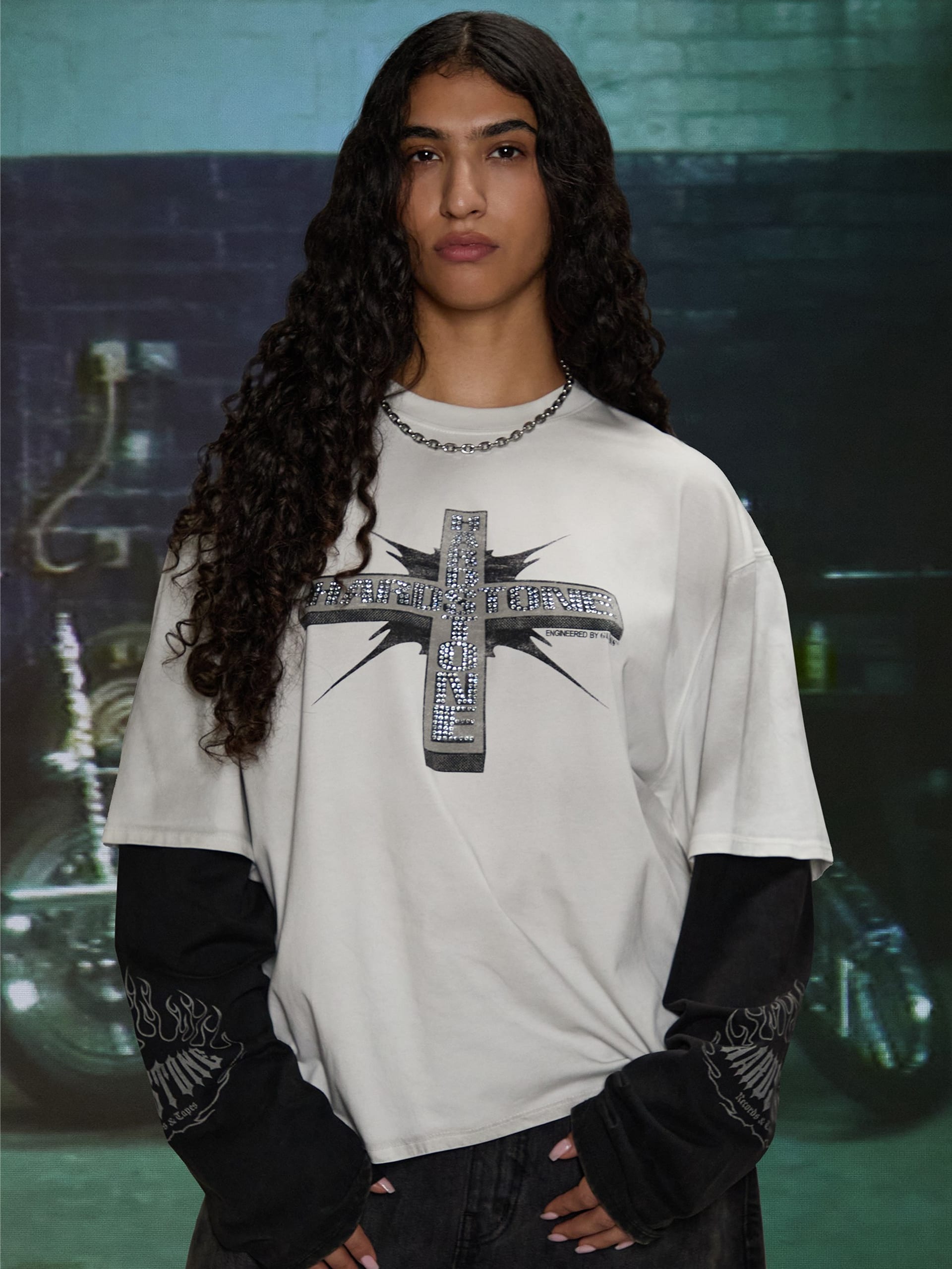 Camiseta de manga comprida em camadas HARDSTONE