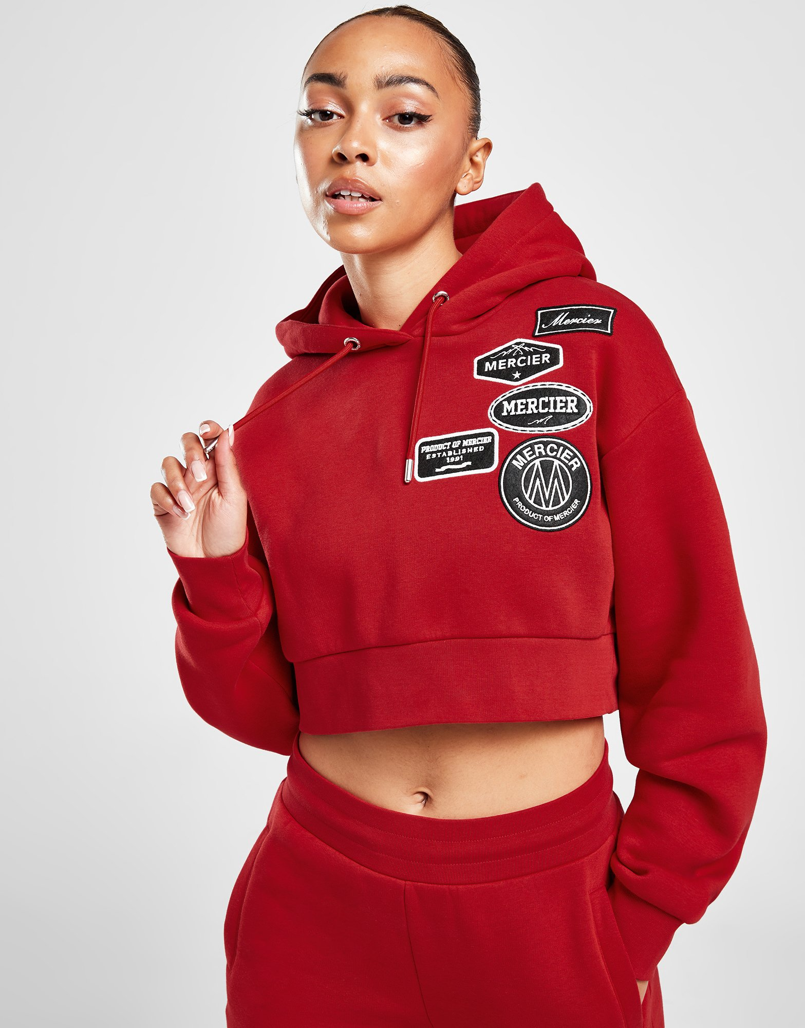 MERCIER Sweat à Capuche Court Femme