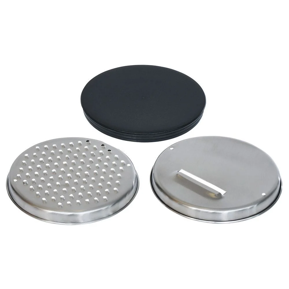 Bol à mixer inox avec base silicone et 3 râpes Ø22xH11,2cm