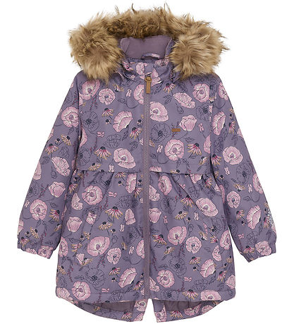 Minymo Winterjacke - Orchid Haze m. Blumen