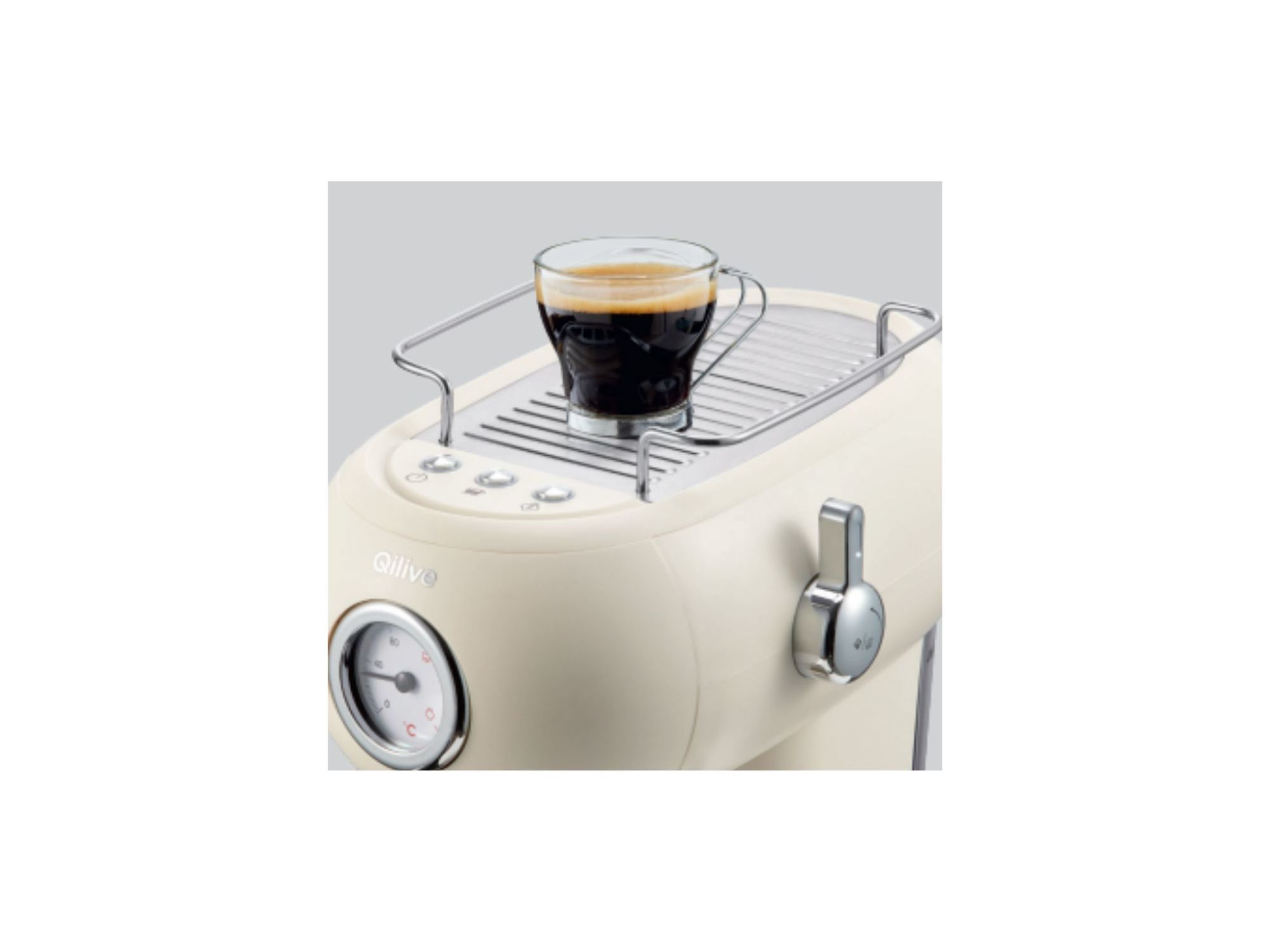 MÁQUINA CAFÉ EXPRESSO MANUAL QILIVE Q.5193 RETRO