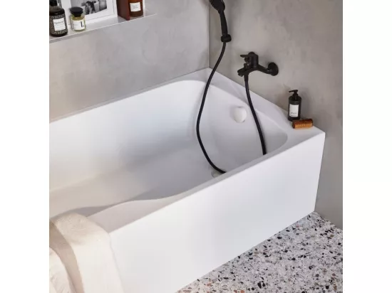 Baignoire bain douche JACOB DELAFON Malice 160 x 85 cm version Droite, Blanc mat