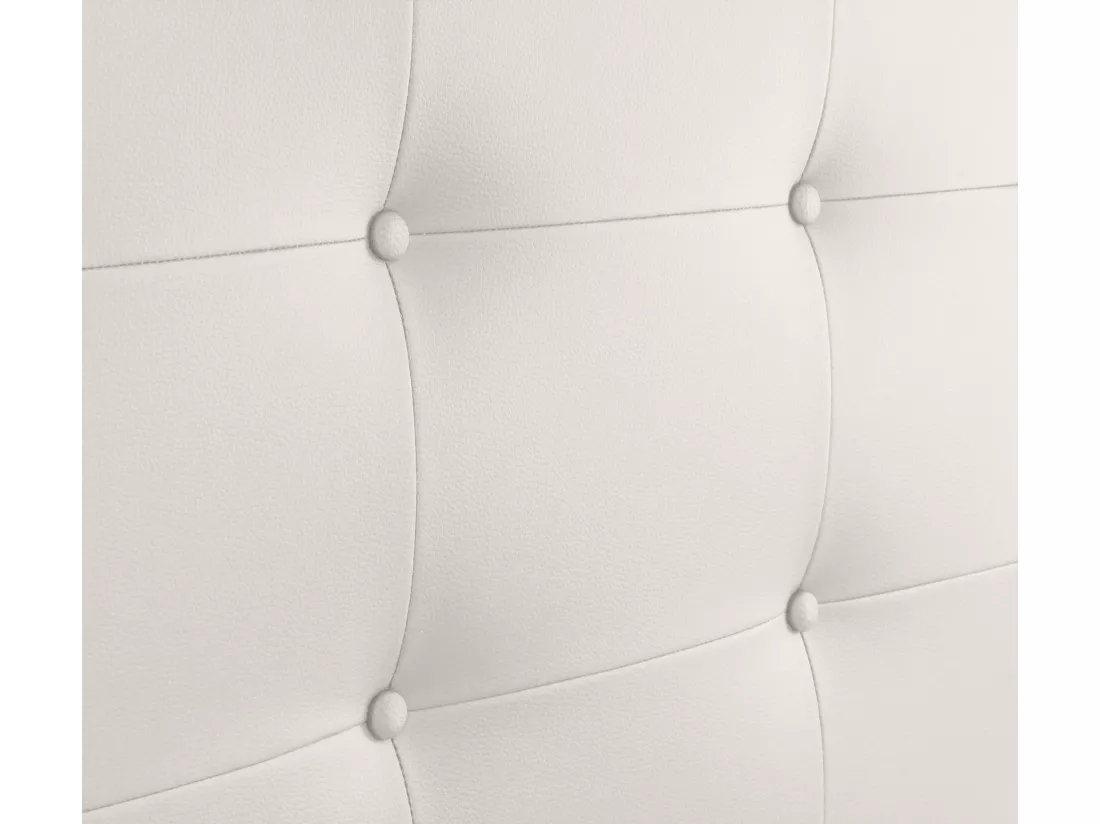 DHOME Tête de Lit en Similicuir Capitonnée 145x60cm Lit 135/140 - Blanc Ivoire
