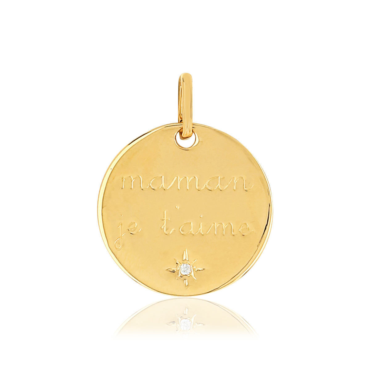Medaille MATY Plaqué or Zirconia