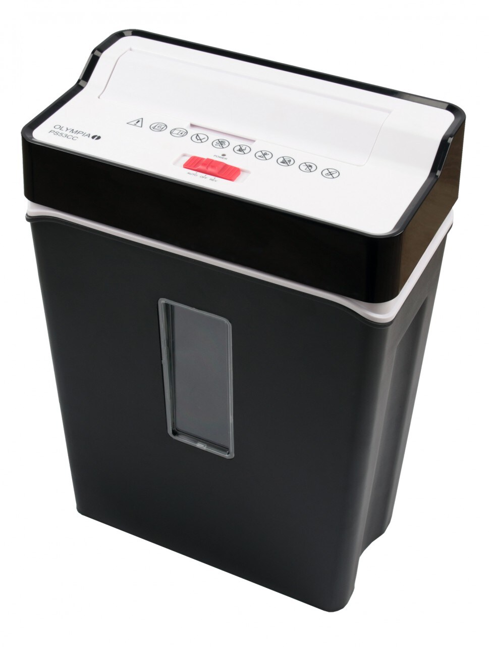 OLYMPIA PS 53 CC Aktenvernichter, Partikelschnitt Sicherheitsstufe P4, Schwarz