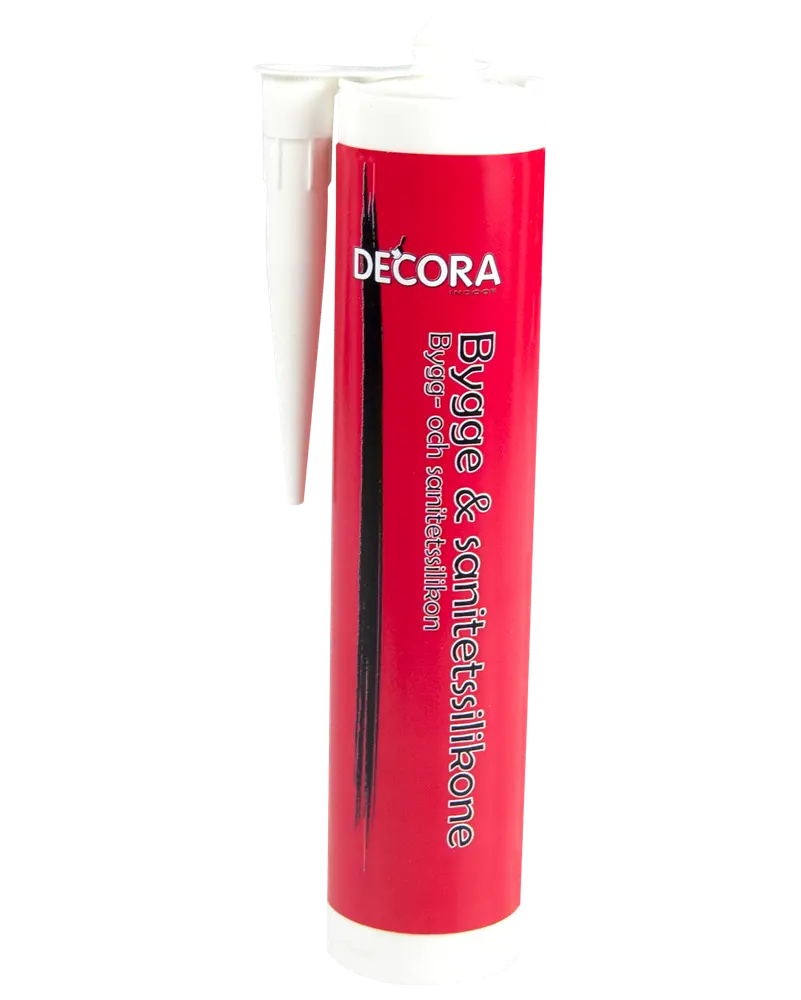 Decora Bygge-/sanitetssilikone 300 ml - sort