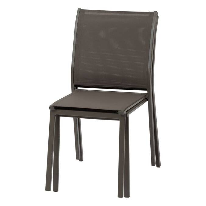 Chaise de jardin empilable ESSENTIA Wengé & Praliné
