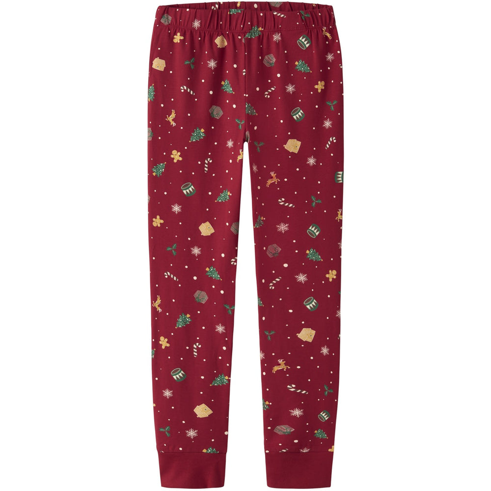 Køb Name It Jule Nattøj sæt Jester Red Xmas AOP
