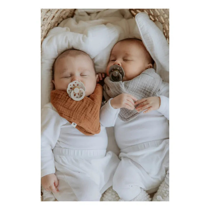 Bibs Tétines en caoutchouc naturel Bohème - Set de 2 | Vert amande