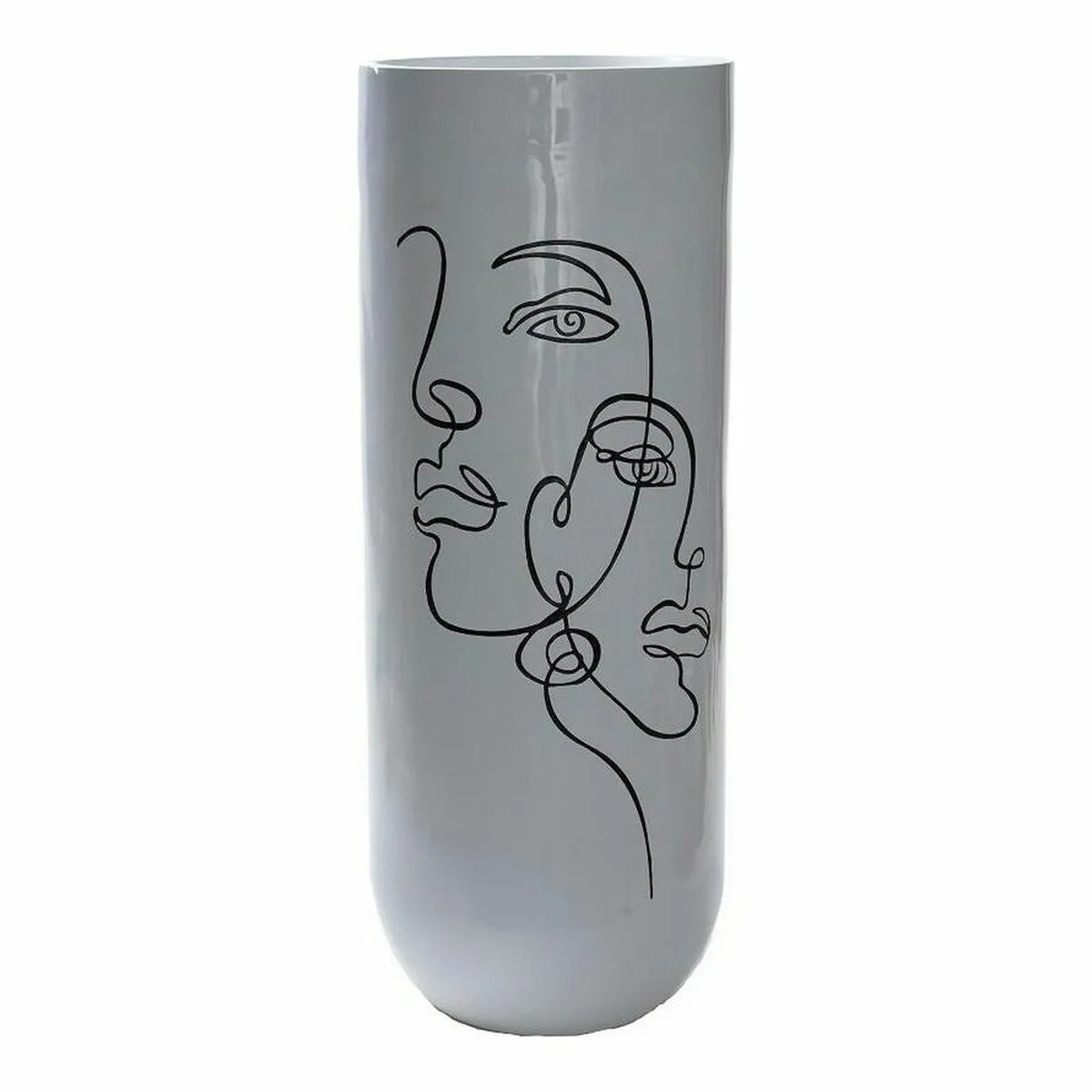 DKD Home Decor Vase - Abstrait Blanc Résine